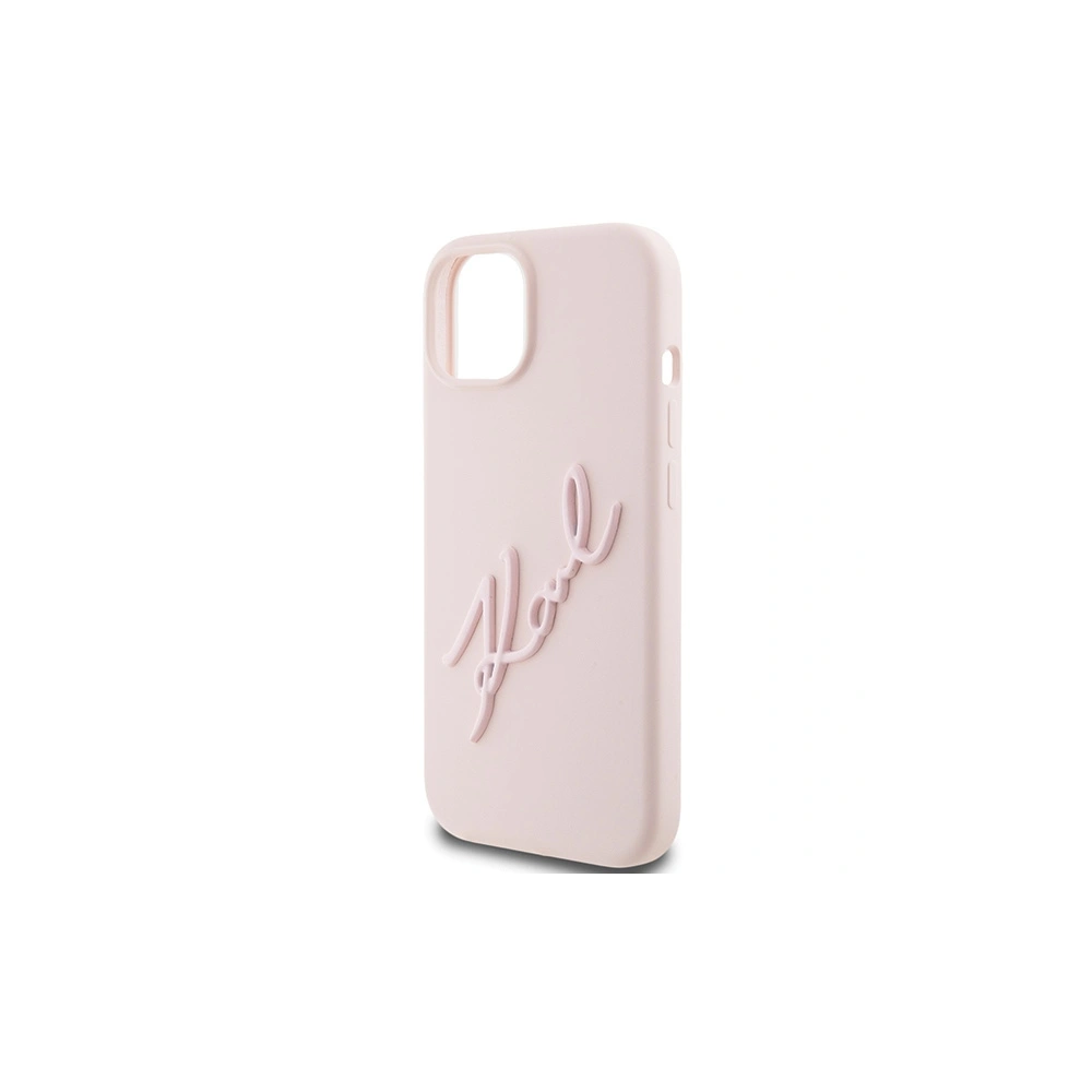 Etui Karl Lagerfeld KLHCP15SSKSBMCP iPhone 15 różowy/pink hardcase Silicone Etui Karl Script