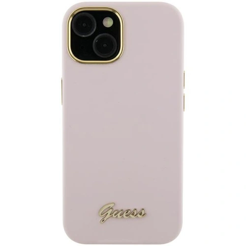 Kup Etui Guess GUHCP15LSMBSLP Apple iPhone 15 Pro hardcase silikonový Script Metal Logo & Frame růžový/pink - GUE3030 - {ean13} - Sklep Home Screen