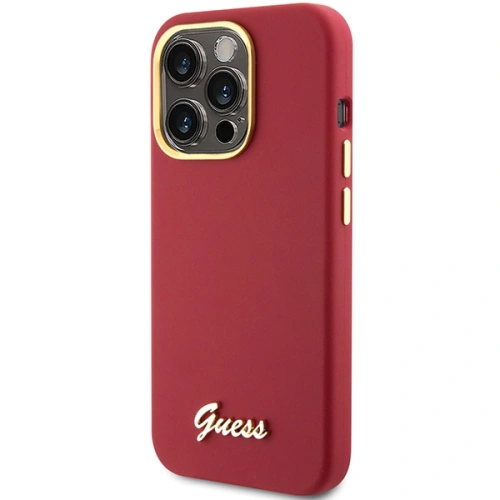Kup Etui Guess GUHCP15XSMBSLM Apple iPhone 15 Pro Max hardcase Silicone Script Metal Logo & Frame magenta - GUE3033 - {ean13} - Sklep Home Screen