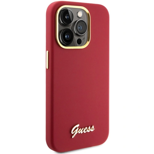 Kup Etui Guess GUHCP15XSMBSLM Apple iPhone 15 Pro Max hardcase Silicone Script Metal Logo & Frame magenta - GUE3033 - {ean13} - Sklep Home Screen