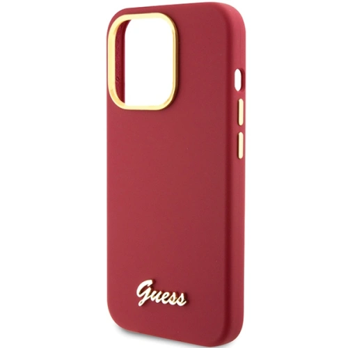 Kup Etui Guess GUHCP15XSMBSLM Apple iPhone 15 Pro Max hardcase Silicone Script Metal Logo & Frame magenta - GUE3033 - {ean13} - Sklep Home Screen