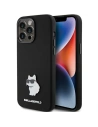 Etui Karl Lagerfeld KLHCP15LSMHCNPK Apple iPhone 15 Pro silikonové Choupette Metal Pin černé/black