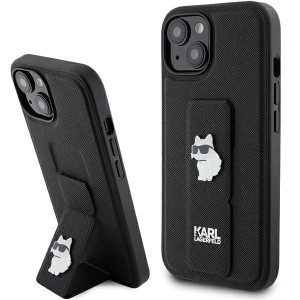Kup Etui Karl Lagerfeld KLHCP15MGSACHPK Apple iPhone 15 Plus / 14 Plus hardcase Gripstand Saffiano Choupette Pins czarny/black - KLD1808 - {ean13} - Sklep Home Screen