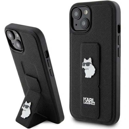 Kup Etui Karl Lagerfeld KLHCP15MGSACHPK Apple iPhone 15 Plus / 14 Plus hardcase Gripstand Saffiano Choupette Pins černý/black - KLD1808 - {ean13} - Sklep Home Screen