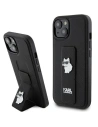 Etui Karl Lagerfeld KLHCP15MGSACHPK Apple iPhone 15 Plus / 14 Plus hardcase Gripstand Saffiano Choupette Pins czarny/black