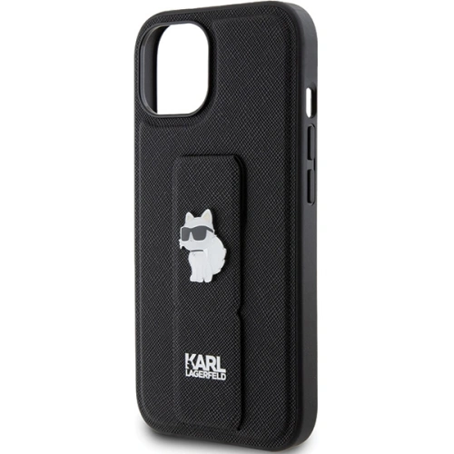 Kup Case Karl Lagerfeld KLHCP15MGSACHPK Apple iPhone 15 Plus / 14 Plus Hardcase Gripstand Saffiano Choupette Pins schwarz/black - KLD1808 - {ean13} - Sklep Home Screen
