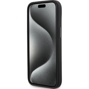 Etui Karl Lagerfeld KLHCP15SSMHKNPK Apple iPhone 15 Silicone Ikonik Metal Pin czarny/black