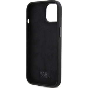 Etui Karl Lagerfeld KLHCP15SSMHKNPK Apple iPhone 15 Silicone Ikonik Metal Pin czarny/black