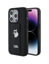 Buy Karl Lagerfeld KLHCP15XGSACHPK Apple iPhone 15 Pro Max hardcase Gripstand Saffiano Choupette Pins black - KLD1813 - {ean13} - Home Screen Store Europe