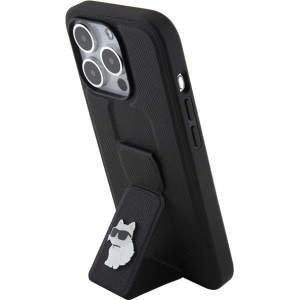 Kup Case Karl Lagerfeld KLHCP15XGSACHPK Apple iPhone 15 Pro Max Hardcase Gripstand Saffiano Choupette Pins schwarz/black - KLD1813 - {ean13} - Sklep Home Screen