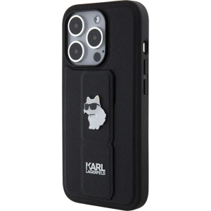 Kup Etui Karl Lagerfeld KLHCP15XGSACHPK Apple iPhone 15 Pro Max hardcase Gripstand Saffiano Choupette Pins černý/black - KLD1813 - {ean13} - Sklep Home Screen