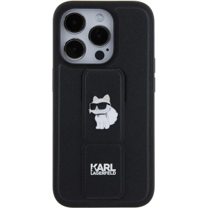 Kup Etui Karl Lagerfeld KLHCP15XGSACHPK Apple iPhone 15 Pro Max hardcase Gripstand Saffiano Choupette Pins černý/black - KLD1813 - {ean13} - Sklep Home Screen