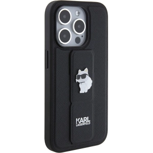 Kup Etui Karl Lagerfeld KLHCP15XGSACHPK Apple iPhone 15 Pro Max hardcase Gripstand Saffiano Choupette Pins černý/black - KLD1813 - {ean13} - Sklep Home Screen