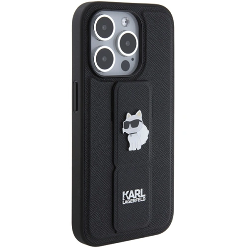 Kup Etui Karl Lagerfeld KLHCP15XGSACHPK Apple iPhone 15 Pro Max hardcase Gripstand Saffiano Choupette Pins černý/black - KLD1813 - {ean13} - Sklep Home Screen