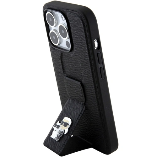 Kup Case Karl Lagerfeld KLHCP15XGSAKCPK Apple iPhone 15 Pro Max Hardcase Gripstand Saffiano Karl&Choupette Pins schwarz/black - KLD1814 - {ean13} - Sklep Home Screen