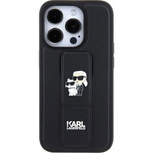 Kup Etui Karl Lagerfeld KLHCP15XGSAKCPK Apple iPhone 15 Pro Max hardcase Gripstand Saffiano Karl&Choupette Pins czarny/black - KLD1814 - {ean13} - Sklep Home Screen