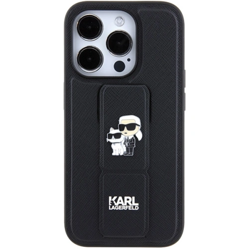 Kup Etui Karl Lagerfeld KLHCP15XGSAKCPK Apple iPhone 15 Pro Max hardcase Gripstand Saffiano Karl&Choupette Pins czarny/black - KLD1814 - {ean13} - Sklep Home Screen