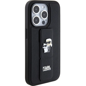Kup Etui Karl Lagerfeld KLHCP15XGSAKCPK Apple iPhone 15 Pro Max hardcase Gripstand Saffiano Karl&Choupette Pins czarny/black - KLD1814 - {ean13} - Sklep Home Screen