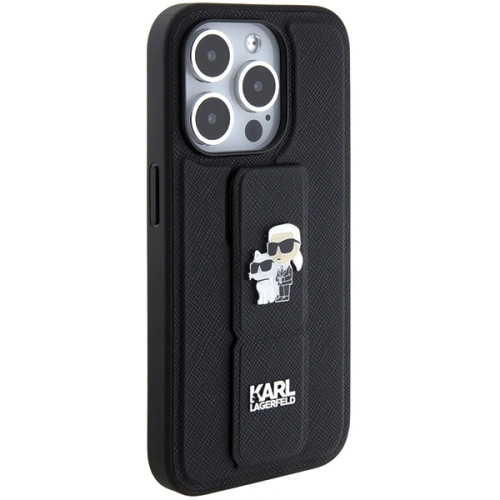 Kup Etui Karl Lagerfeld KLHCP15XGSAKCPK Apple iPhone 15 Pro Max hardcase Gripstand Saffiano Karl&Choupette Pins czarny/black - KLD1814 - {ean13} - Sklep Home Screen