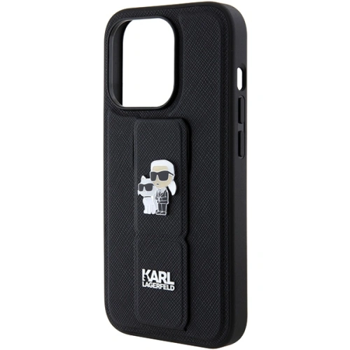 Kup Etui Karl Lagerfeld KLHCP15XGSAKCPK Apple iPhone 15 Pro Max hardcase Gripstand Saffiano Karl&Choupette Pins czarny/black - KLD1814 - {ean13} - Sklep Home Screen