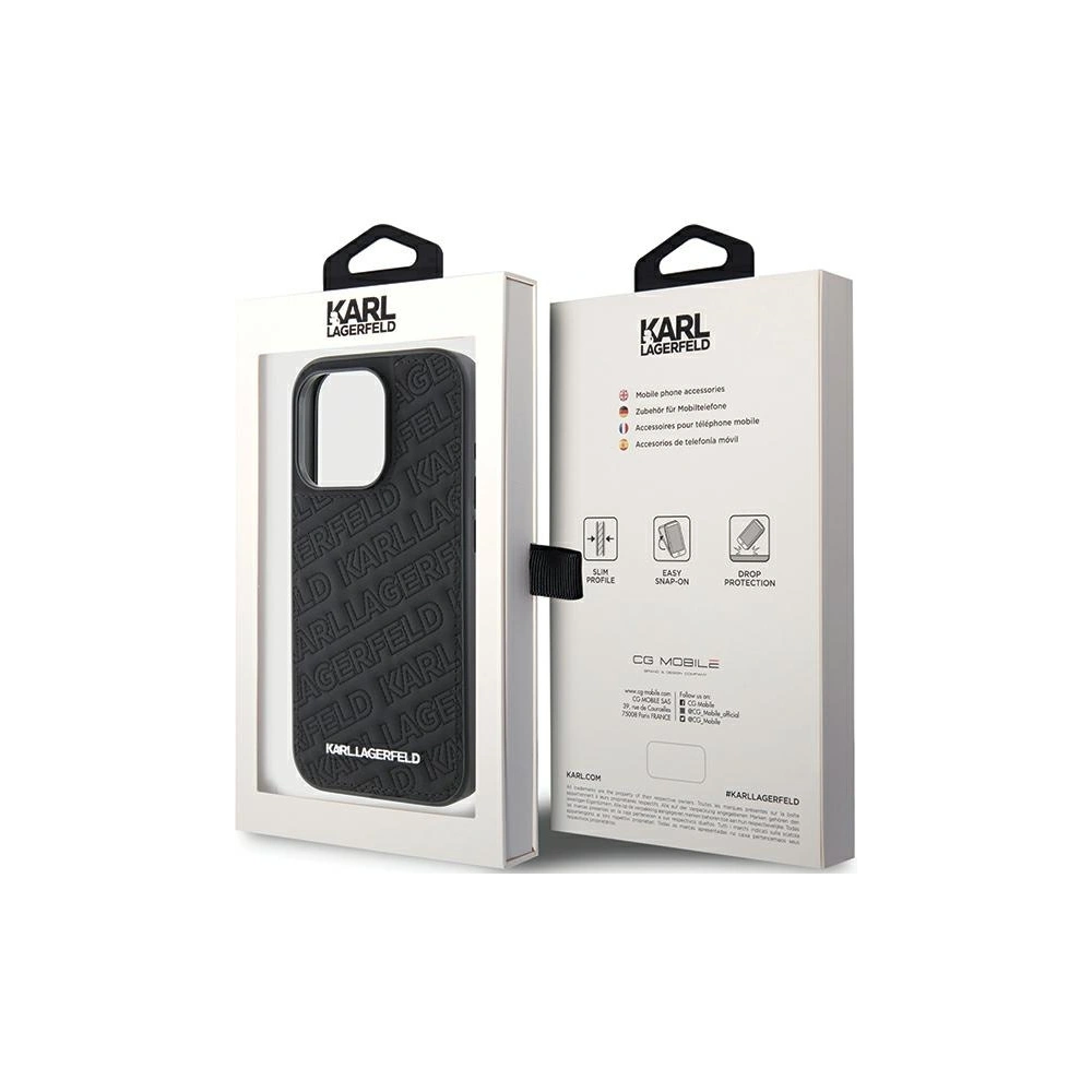 Etui Karl Lagerfeld KLHCP15XPQKPMK Apple iPhone 15 Pro Max hardcase Quilted K Pattern czarny/black