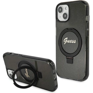Kup Etui Guess GUHMP15MHRSGSK Apple iPhone 15 Plus / 14 Plus hardcase Ring Stand Script Glitter MagSafe czarny/black - GUE3039 - {ean13} - Sklep Home Screen