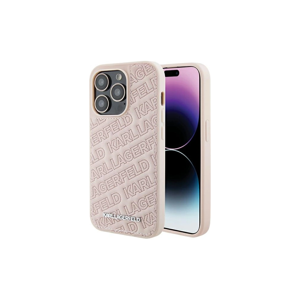 Etui Karl Lagerfeld KLHCP15XPQKPMP Apple iPhone 15 Pro Max hardcase Quilted K Pattern różowy/pink