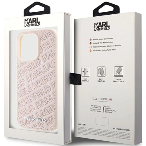 Buy Karl Lagerfeld KLHCP15XPQKPMP Apple iPhone 15 Pro Max hardcase Quilted K Pattern pink - KLD1816 - {ean13} - Home Screen Store Europe