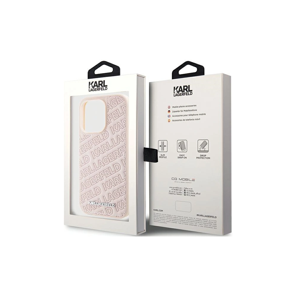 Etui Karl Lagerfeld KLHCP15XPQKPMP Apple iPhone 15 Pro Max hardcase Quilted K Pattern różowy/pink