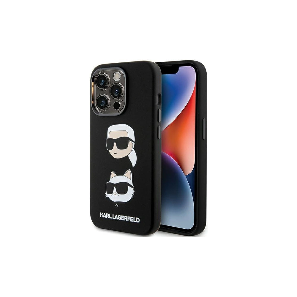 Etui Karl Lagerfeld KLHCP15XSDHKCNK Apple iPhone 15 Pro Max Silicone Karl&Choupette Head czarny/black