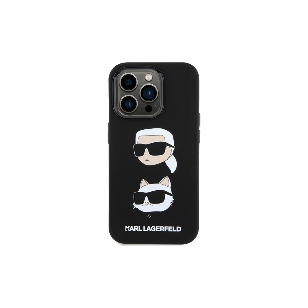 Etui Karl Lagerfeld KLHCP15XSDHKCNK Apple iPhone 15 Pro Max Silicone Karl&Choupette Head czarny/black
