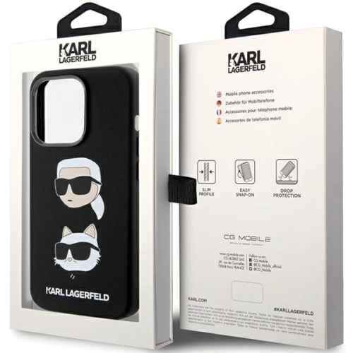 Kup Etui Karl Lagerfeld KLHCP15XSDHKCNK Apple iPhone 15 Pro Max Silicone Karl&Choupette Head czarny/black - KLD1817 - {ean13} - Sklep Home Screen
