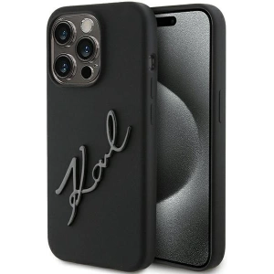 Kup Case Karl Lagerfeld KLHCP15XSKSBMCK Apple iPhone 15 Pro Max Hardcase Silikon Karl Script schwarz/black - KLD1818 - {ean13} - Sklep Home Screen