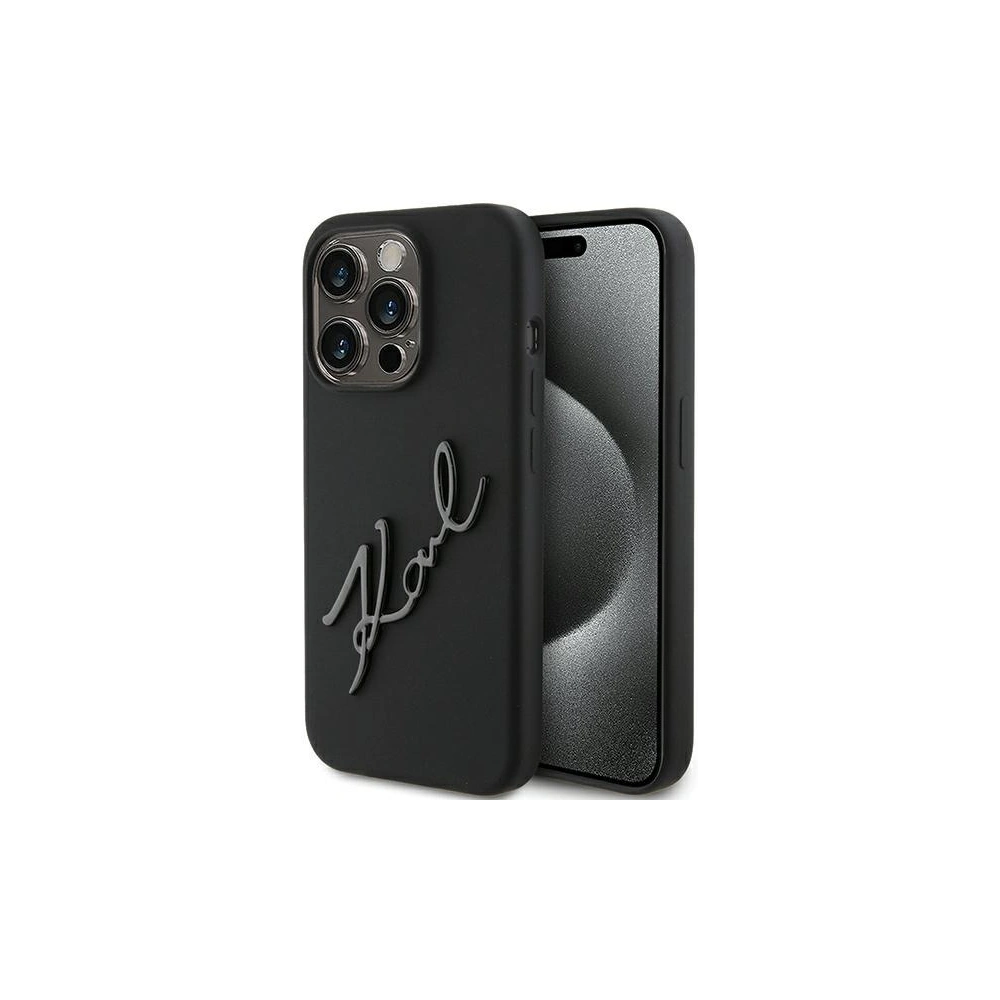 Etui Karl Lagerfeld KLHCP15XSKSBMCK Apple iPhone 15 Pro Max hardcase Silicone Karl Script czarny/black