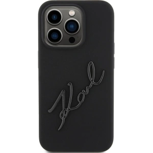 Buy Karl Lagerfeld KLHCP15XSKSBMCK Apple iPhone 15 Pro Max hardcase Silicone Karl Script black - KLD1818 - {ean13} - Home Screen Store Europe