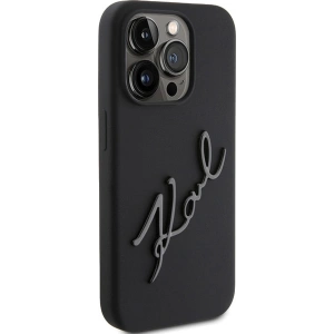 Buy Karl Lagerfeld KLHCP15XSKSBMCK Apple iPhone 15 Pro Max hardcase Silicone Karl Script black - KLD1818 - {ean13} - Home Screen Store Europe