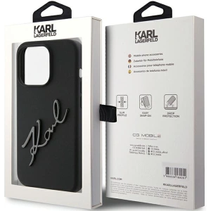Buy Karl Lagerfeld KLHCP15XSKSBMCK Apple iPhone 15 Pro Max hardcase Silicone Karl Script black - KLD1818 - {ean13} - Home Screen Store Europe