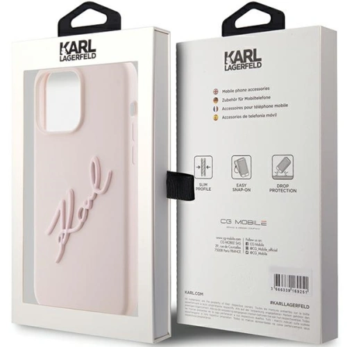 Kup Case Karl Lagerfeld KLHCP15XSKSBMCP Apple iPhone 15 Pro Max Hardcase Silikon Karl Script rosa/pink - KLD1819 - {ean13} - Sklep Home Screen