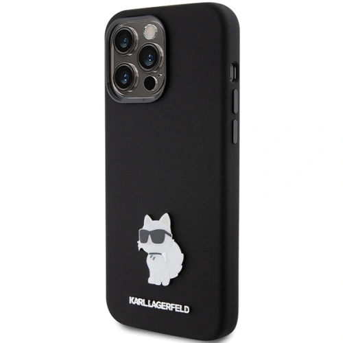 Kup Etui Karl Lagerfeld KLHCP15XSMHCNPK Apple iPhone 15 Pro Max Silicone Choupette Metal Pin fekete/black - KLD1820 - {ean13} - Sklep Home Screen