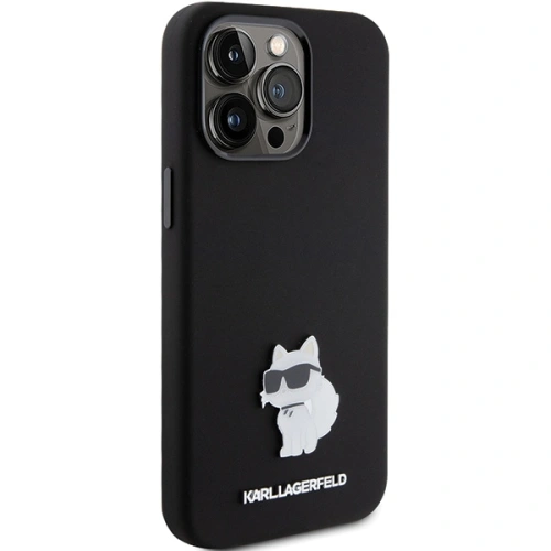 Kup Etui Karl Lagerfeld KLHCP15XSMHCNPK Apple iPhone 15 Pro Max Silicone Choupette Metal Pin fekete/black - KLD1820 - {ean13} - Sklep Home Screen