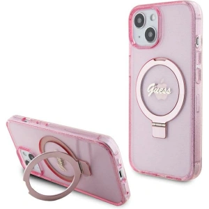 Kup Etui Guess GUHMP15MHRSGSP Apple iPhone 15 Plus / 14 Plus hardcase Ring Stand Script Glitter MagSafe różowy/pink - GUE3040 - {ean13} - Sklep Home Screen