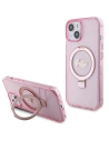 Etui Guess GUHMP15MHRSGSP Apple iPhone 15 Plus / 14 Plus hardcase Ring Stand Script Glitter MagSafe różowy/pink
