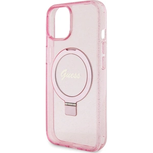 Kup Etui Guess GUHMP15MHRSGSP Apple iPhone 15 Plus / 14 Plus hardcase Ring Stand Script Glitter MagSafe różowy/pink - GUE3040 - {ean13} - Sklep Home Screen