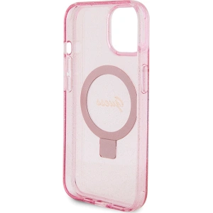 Kup Etui Guess GUHMP15MHRSGSP Apple iPhone 15 Plus / 14 Plus hardcase Ring Stand Script Glitter MagSafe różowy/pink - GUE3040 - {ean13} - Sklep Home Screen