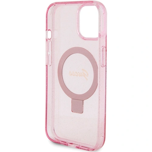 Kup Etui Guess GUHMP15MHRSGSP Apple iPhone 15 Plus / 14 Plus hardcase Ring Stand Script Glitter MagSafe różowy/pink - GUE3040 - {ean13} - Sklep Home Screen
