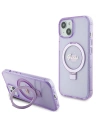 Etui Guess GUHMP15MHRSGSU Apple iPhone 15 Plus / 14 Plus hardcase Ring Stand Script Glitter MagSafe fioletowy/purple