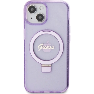 Kup Etui Guess GUHMP15MHRSGSU Apple iPhone 15 Plus / 14 Plus hardcase Ring Stand Script Glitter MagSafe fioletowy/purple - GUE3041 - {ean13} - Sklep Home Screen