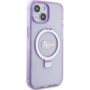 Kup Etui Guess GUHMP15MHRSGSU Apple iPhone 15 Plus / 14 Plus hardcase Ring Stand Script Glitter MagSafe fioletowy/purple - GUE3041 - {ean13} - Sklep Home Screen
