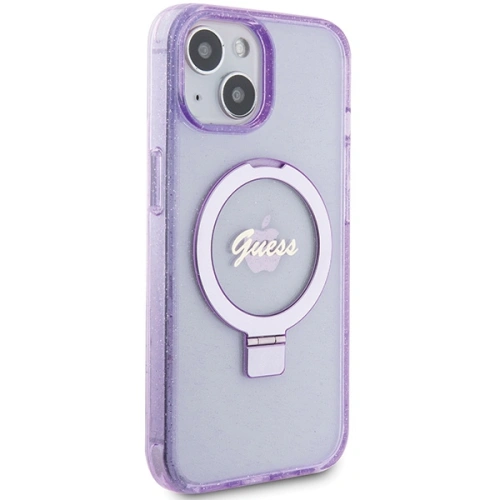 Kup Etui Guess GUHMP15MHRSGSU Apple iPhone 15 Plus / 14 Plus hardcase Ring Stand Script Glitter MagSafe fioletowy/purple - GUE3041 - {ean13} - Sklep Home Screen