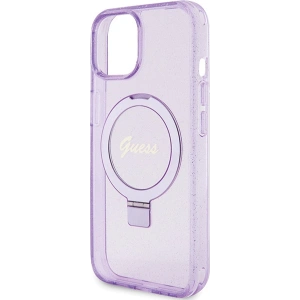 Kup Etui Guess GUHMP15MHRSGSU Apple iPhone 15 Plus / 14 Plus hardcase Ring Stand Script Glitter MagSafe fioletowy/purple - GUE3041 - {ean13} - Sklep Home Screen